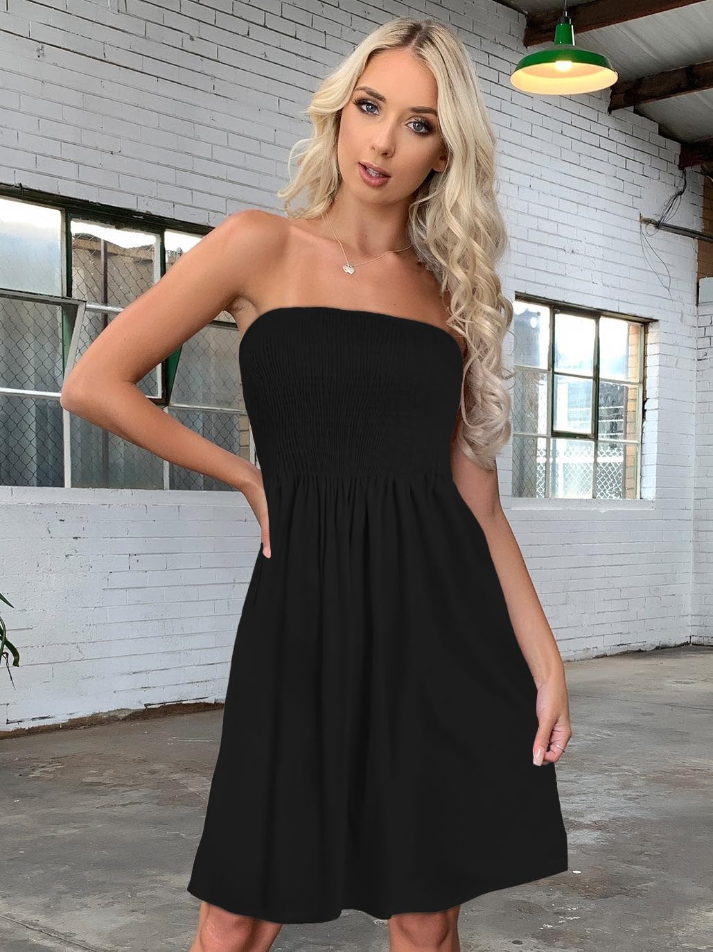 Summer Dresses for Women Beach Cover Ups Strapless Boho Floral Print Sundress - Picture 151 of 248