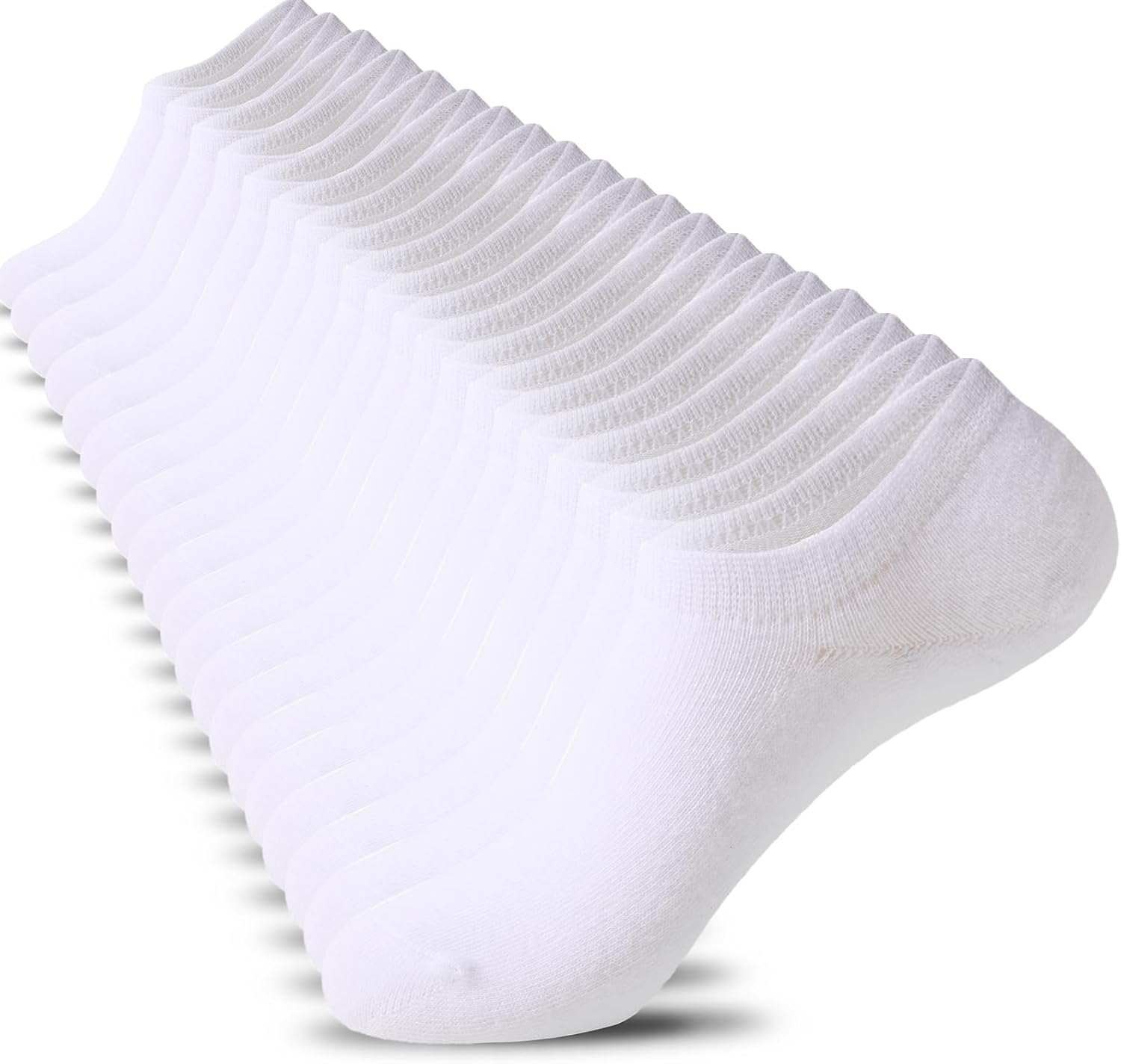 6/10 Pairs Non-Slip No Show Ankle Socks - Low Cut Invisible Liner for Women Men - Bild 24 von 59