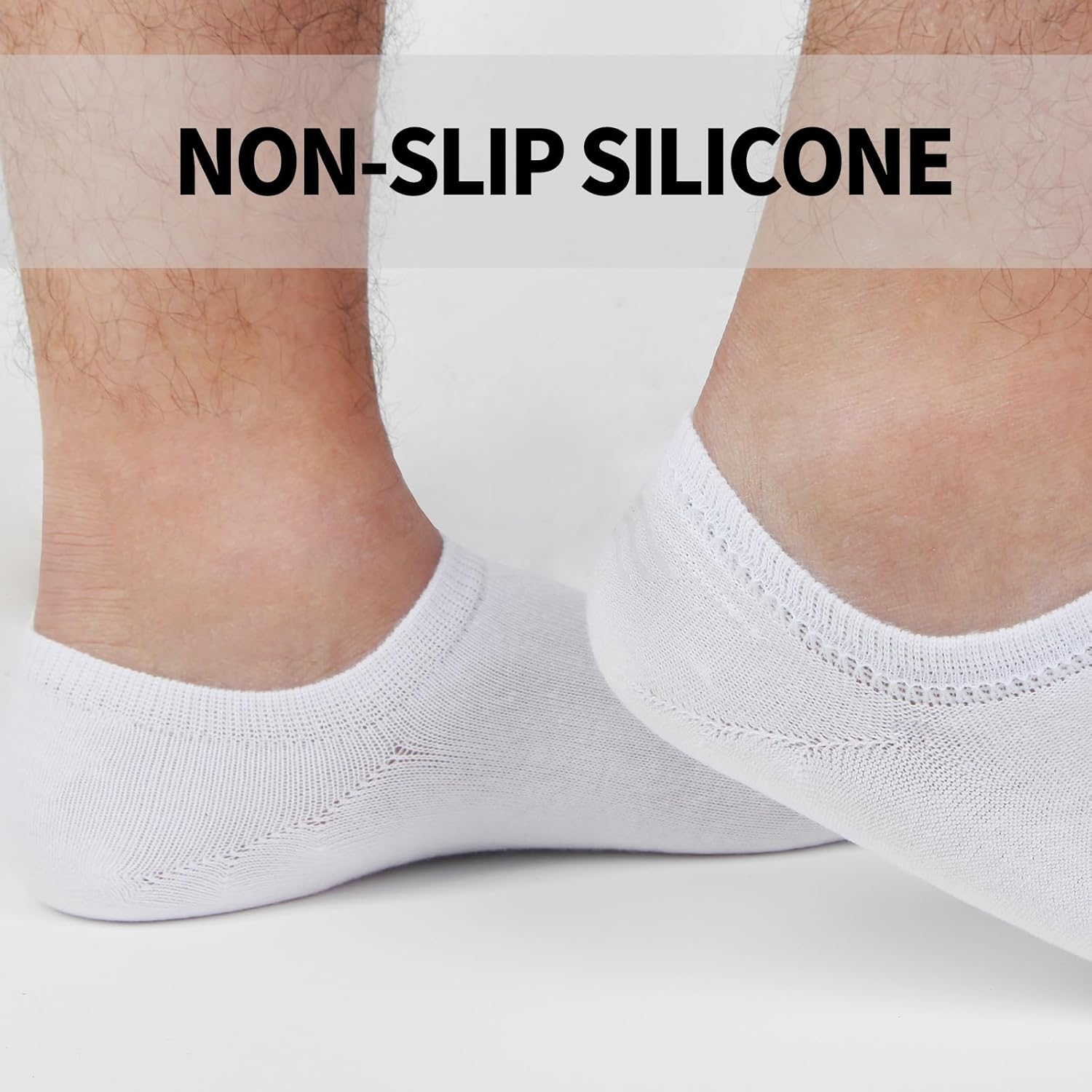6/10 Pairs Non-Slip No Show Ankle Socks - Low Cut Invisible Liner for Women Men - Bild 25 von 59