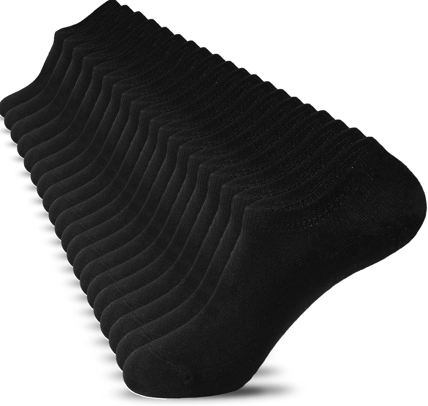 6/10 Pairs Non-Slip No Show Ankle Socks - Low Cut Invisible Liner for Women Men - Bild 36 von 59