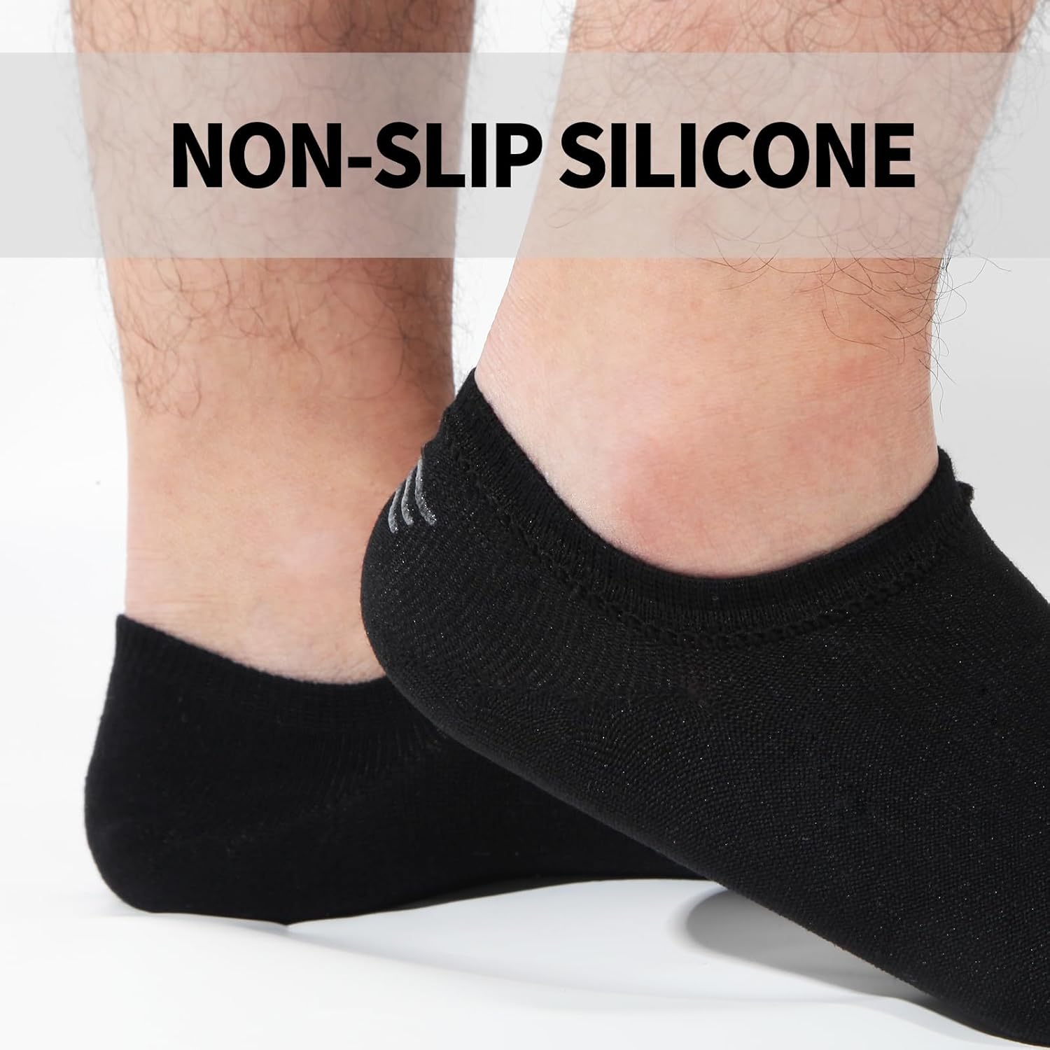 6/10 Pairs Non-Slip No Show Ankle Socks - Low Cut Invisible Liner for Women Men - Bild 37 von 59