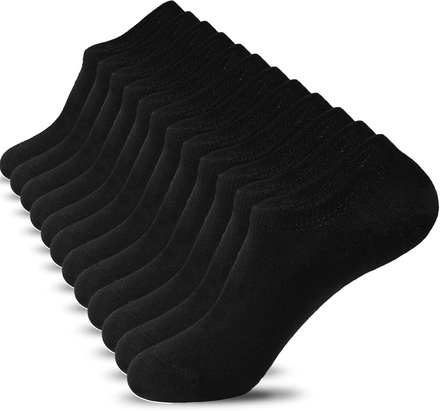 6/10 Pairs Non-Slip No Show Ankle Socks - Low Cut Invisible Liner for Women Men - Bild 42 von 59