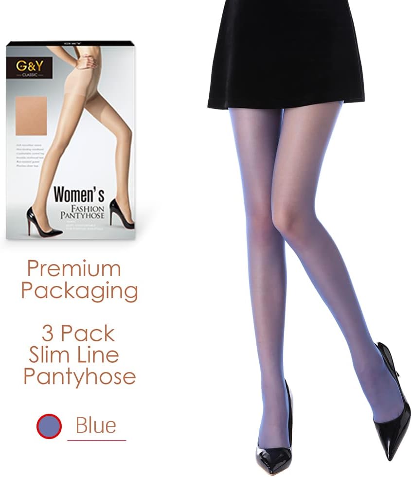 3 pares de medias transparentes para mujer - Pantimedias 20D Control Top con dedos reforzados - Imagen 32 de 48
