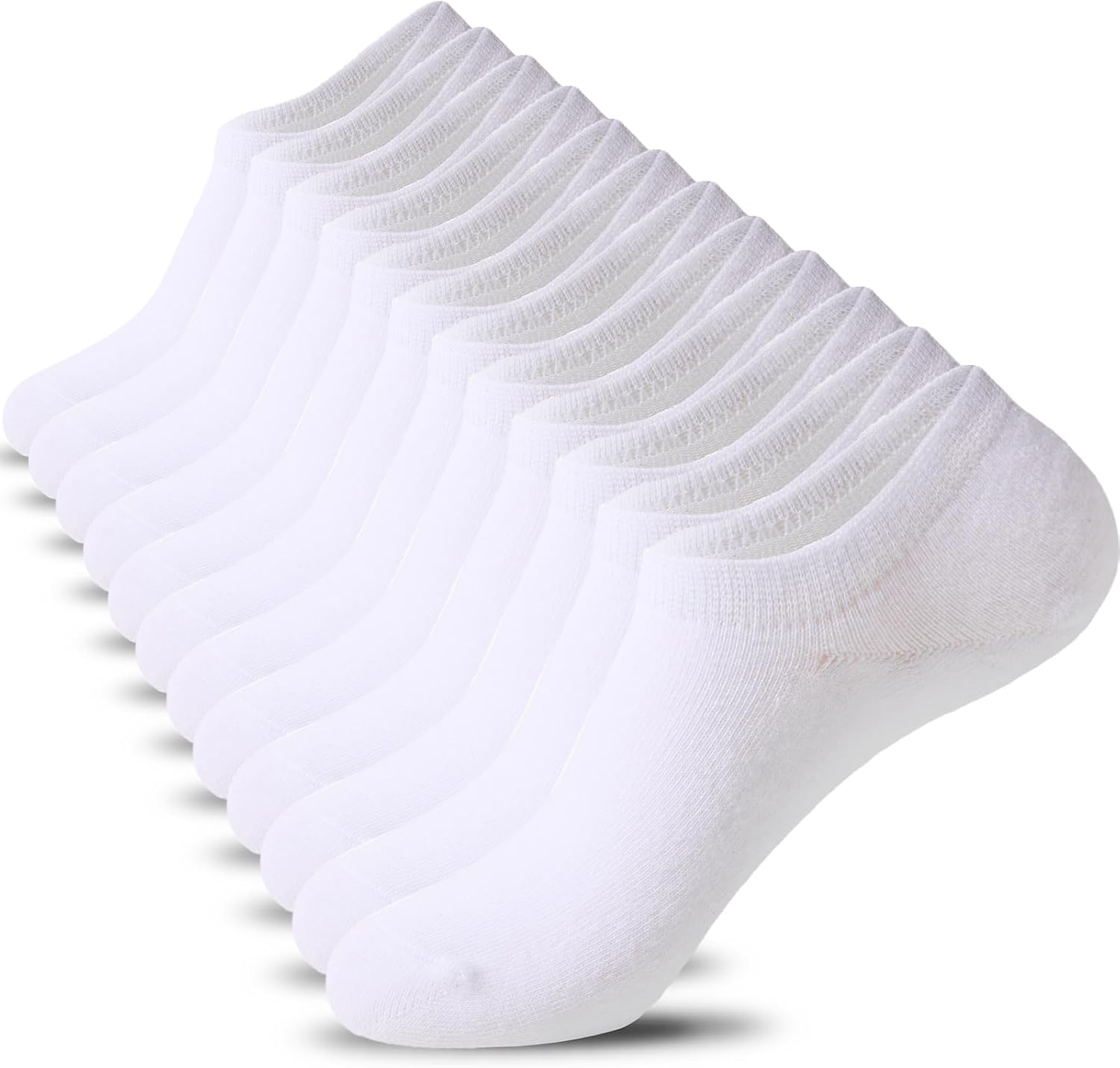 6/10 Pairs Non-Slip No Show Ankle Socks - Low Cut Invisible Liner for Women Men - Bild 54 von 59