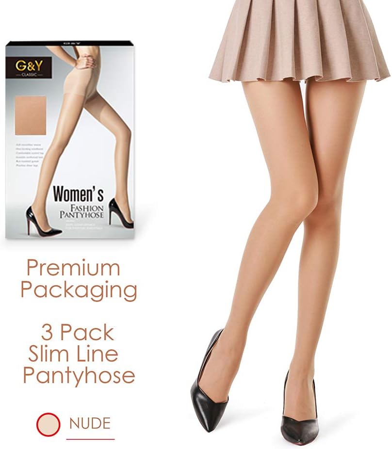 3 pares de medias transparentes para mujer - Pantimedias 20D Control Top con dedos reforzados - Imagen 36 de 48