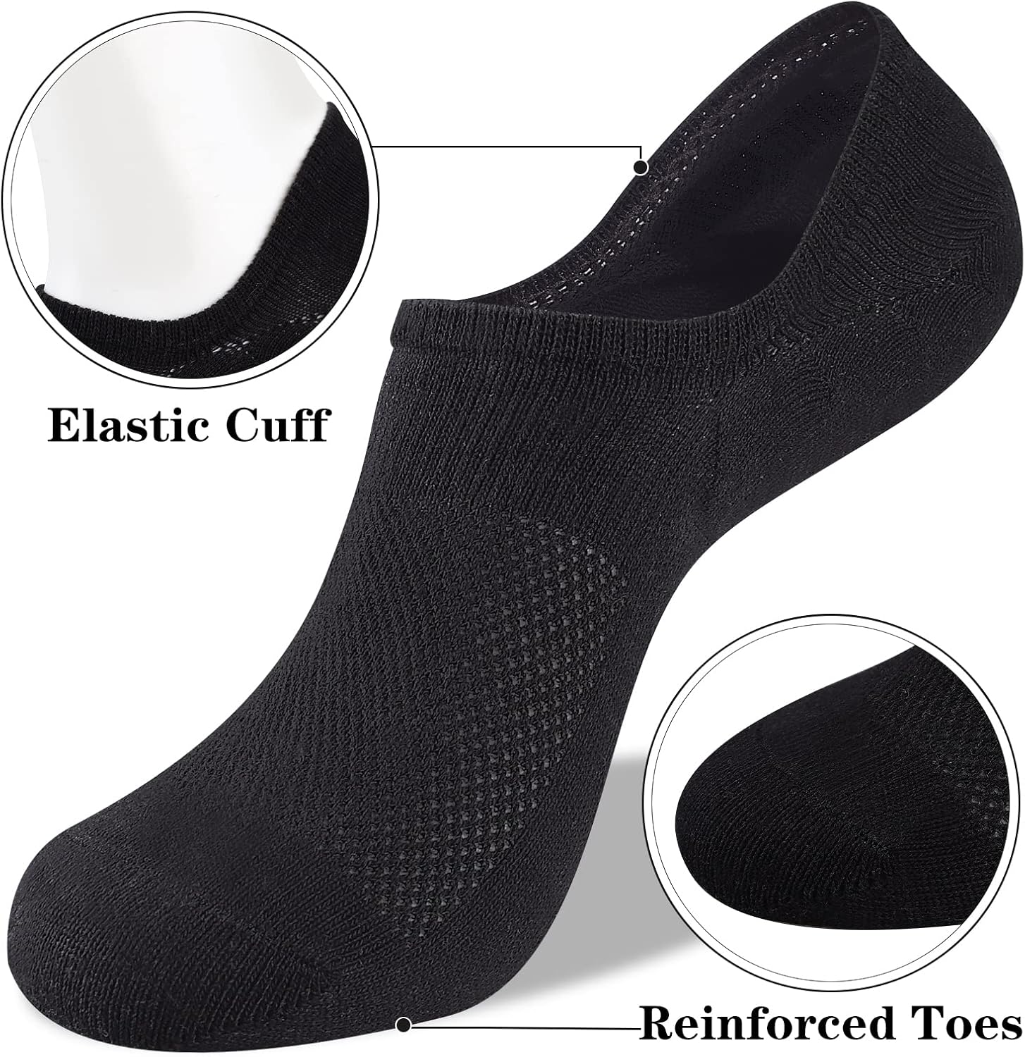 Womens No Show Cotton Socks Low Cut Non-Slip Casual Flat Boat Liners (6/9 Pairs) - Bild 29 von 48