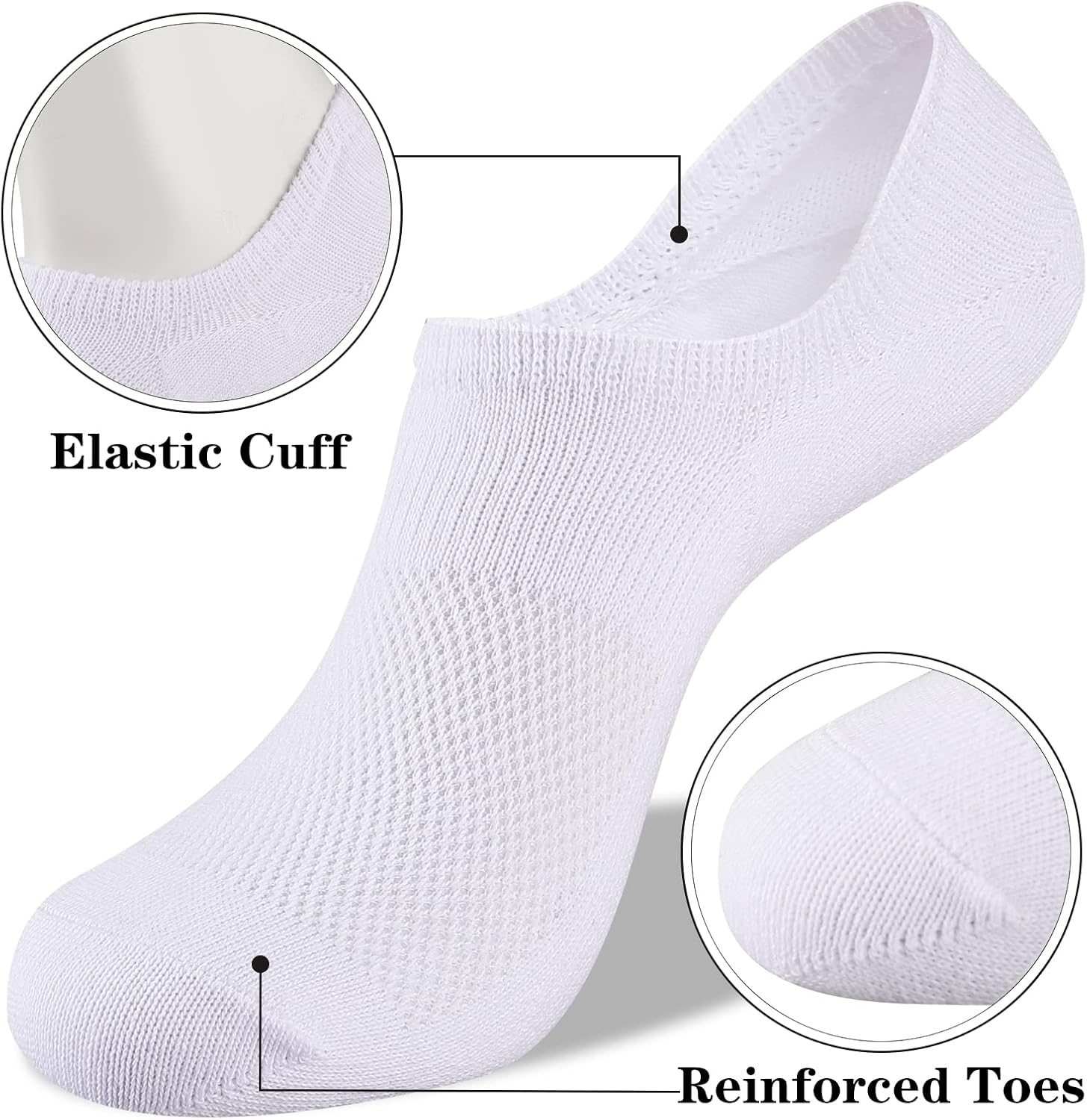 Womens No Show Cotton Socks Low Cut Non-Slip Casual Flat Boat Liners (6/9 Pairs) - Bild 48 von 48