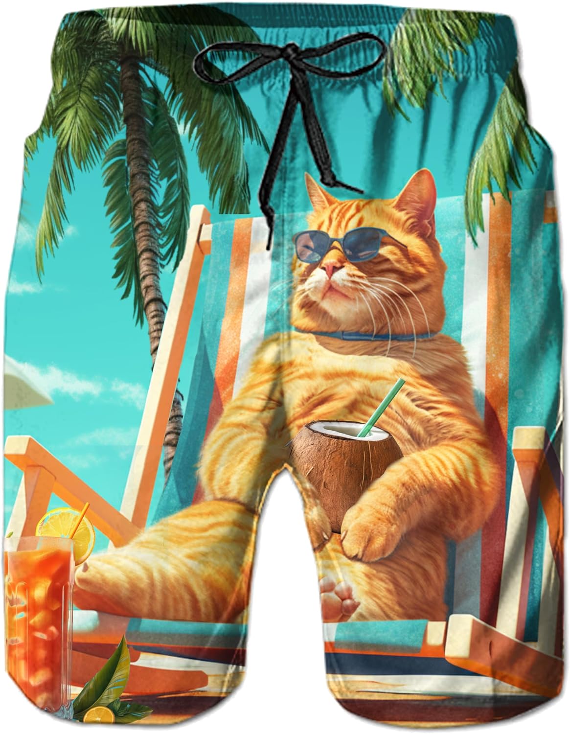 Mens Swim Trunks Quick Dry Beach Shorts with Mesh Lining Bathing Suits - Picture 31 of 76