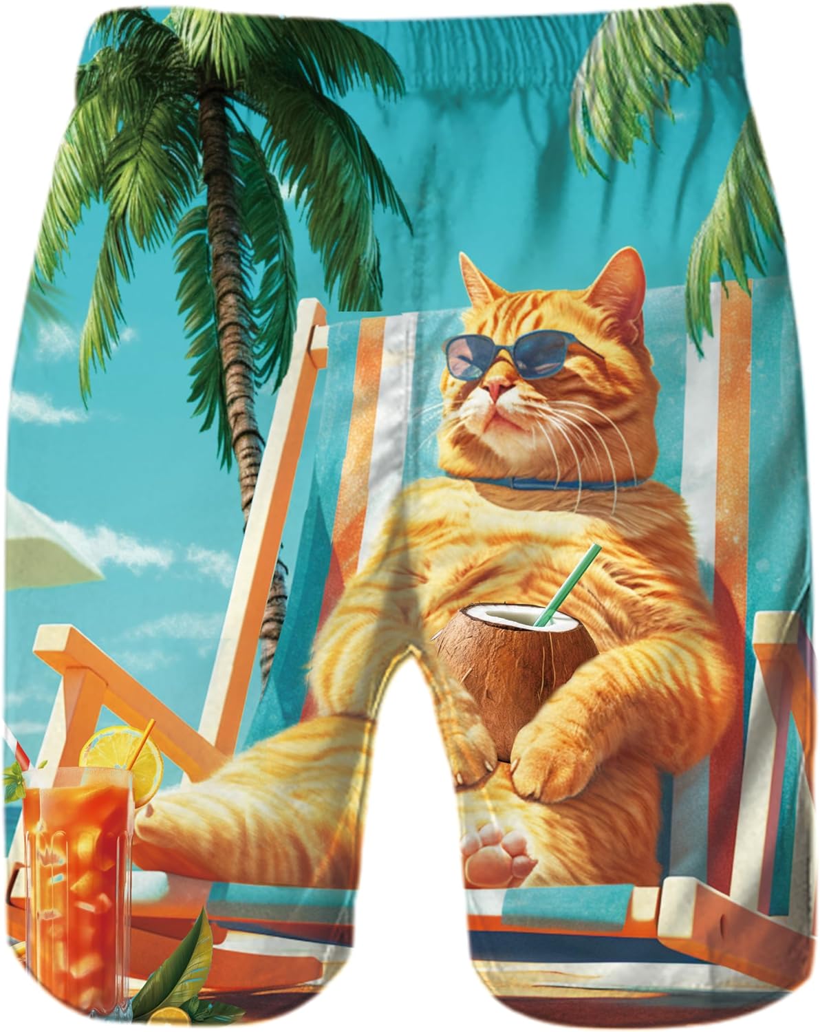 Mens Swim Trunks Quick Dry Beach Shorts with Mesh Lining Bathing Suits - Picture 32 of 76