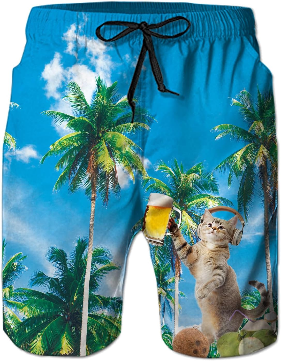 Mens Swim Trunks Quick Dry Beach Shorts with Mesh Lining Bathing Suits - Picture 55 of 76
