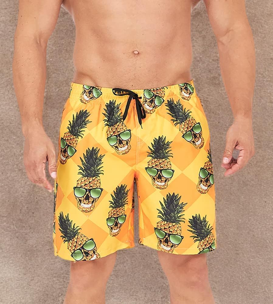 Mens Swim Trunks Quick Dry Beach Shorts with Mesh Lining Bathing Suits - Picture 59 of 76