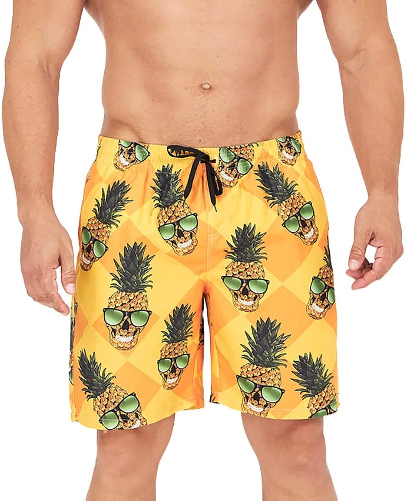 Mens Swim Trunks Quick Dry Beach Shorts with Mesh Lining Bathing Suits - Picture 60 of 76