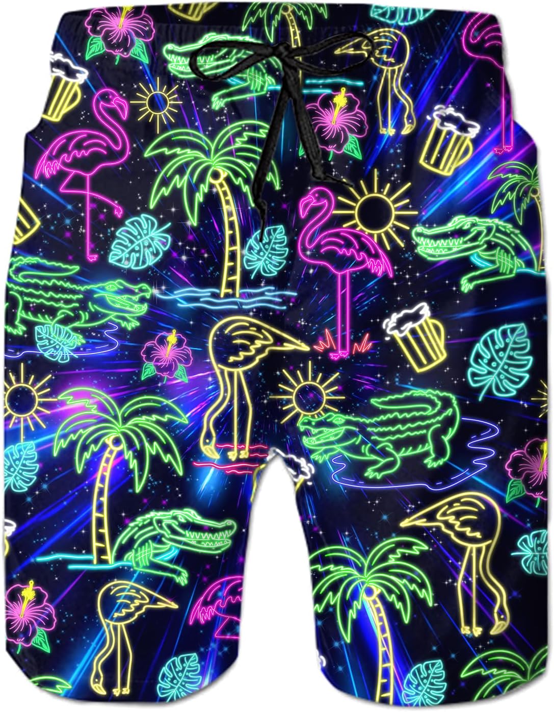 Mens Swim Trunks Quick Dry Beach Shorts with Mesh Lining Bathing Suits - Picture 61 of 76