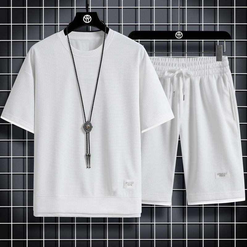 Short Sets 2 Piece Men's Outfits Summer Tracksuits Casual Shirt and Shorts Set - Picture 15 of 17