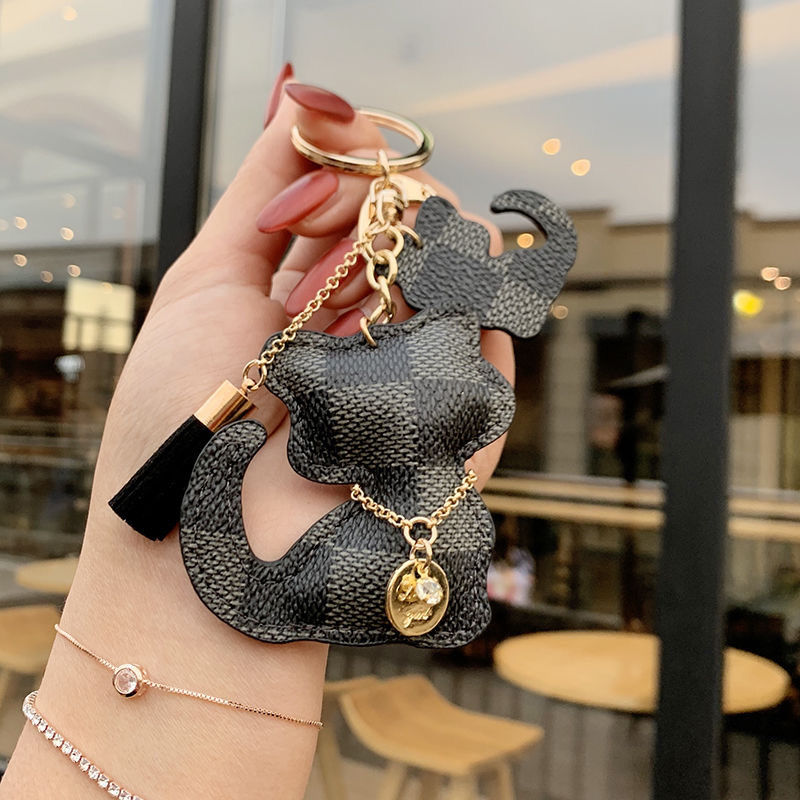 Kreativer kleiner Bär Leder Tasche Auto Schlüsselanhänger Ring Anhänger trendy weiblich - Bild 28 von 47