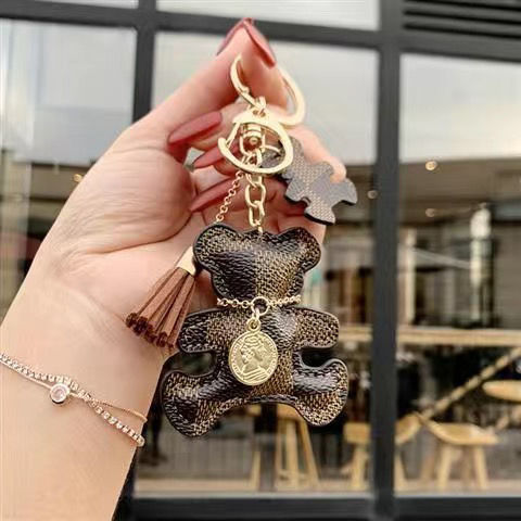 Kreativer kleiner Bär Leder Tasche Auto Schlüsselanhänger Ring Anhänger trendy weiblich - Bild 24 von 47