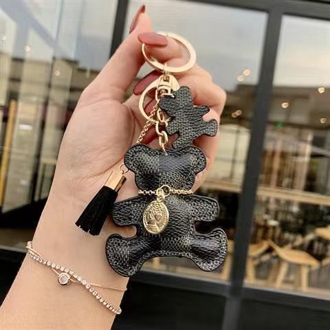 Kreativer kleiner Bär Leder Tasche Auto Schlüsselanhänger Ring Anhänger trendy weiblich - Bild 25 von 47