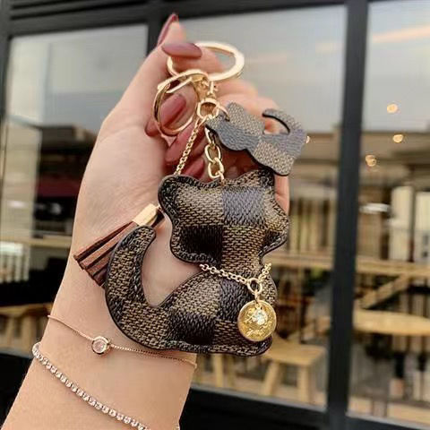 Kreativer kleiner Bär Leder Tasche Auto Schlüsselanhänger Ring Anhänger trendy weiblich - Bild 27 von 47