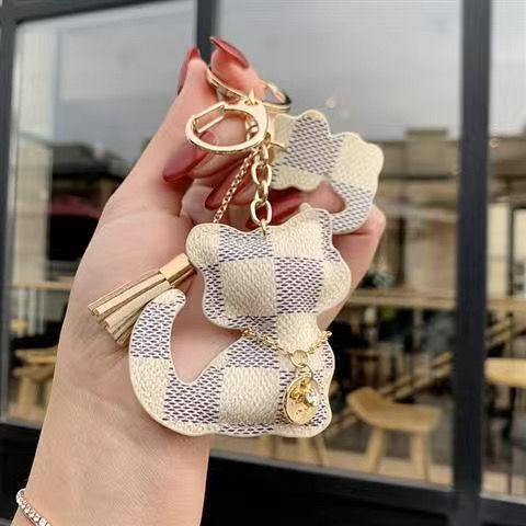 Kreativer kleiner Bär Leder Tasche Auto Schlüsselanhänger Ring Anhänger trendy weiblich - Bild 29 von 47