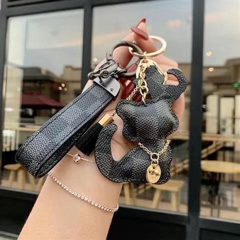 Kreativer kleiner Bär Leder Tasche Auto Schlüsselanhänger Ring Anhänger trendy weiblich - Bild 34 von 47