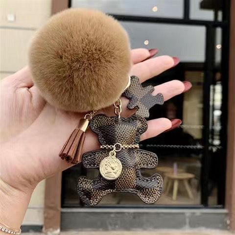 Kreativer kleiner Bär Leder Tasche Auto Schlüsselanhänger Ring Anhänger trendy weiblich - Bild 36 von 47