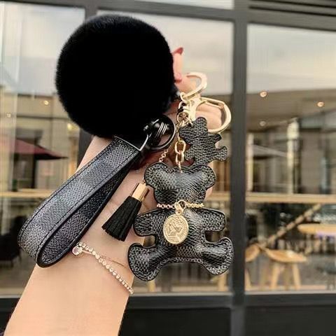 Kreativer kleiner Bär Leder Tasche Auto Schlüsselanhänger Ring Anhänger trendy weiblich - Bild 43 von 47