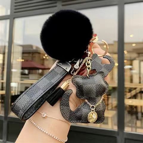 Kreativer kleiner Bär Leder Tasche Auto Schlüsselanhänger Ring Anhänger trendy weiblich - Bild 46 von 47