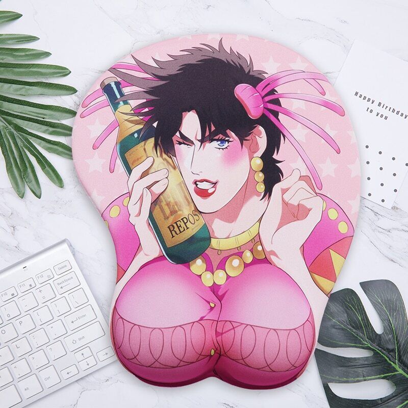 Anime Cartoon 3D Mouse Pad Gel Silicone Mousepad With Wrist Rest JOJO Adventure! - Picture 14 of 14