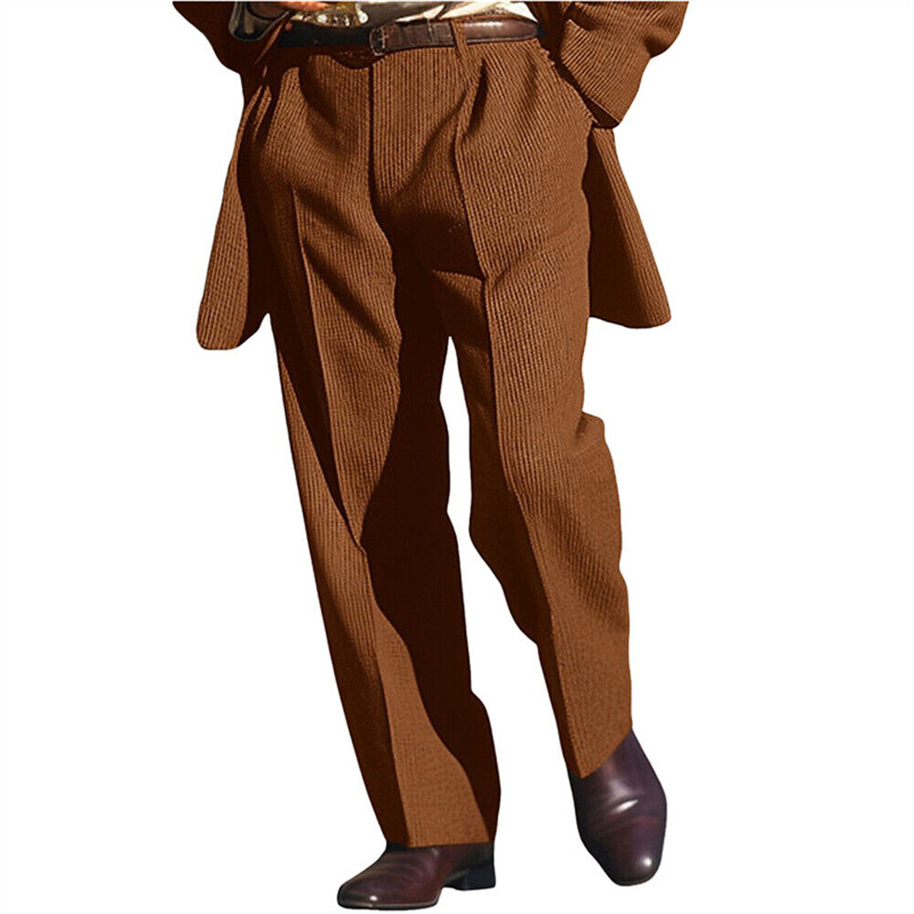 Traje Pantalones Informales Ajustados Rectos Pantalones Negocios Oficina Vestido Largo Pantalones - Imagen 14 de 14