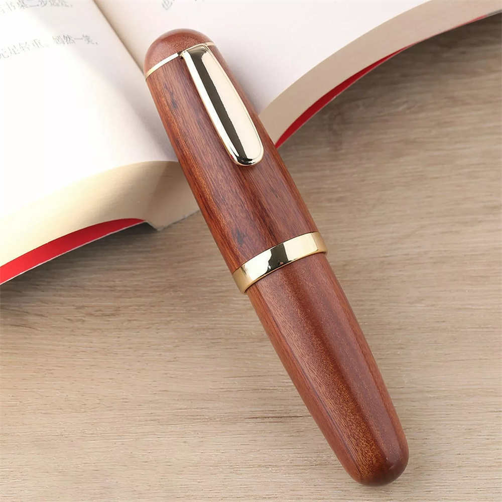 New Majohn Eyedropper Fountain Pen Q1 Mini EF/0.38 F/0.5mm Solid Wood Pocket #B9 - Picture 10 of 12