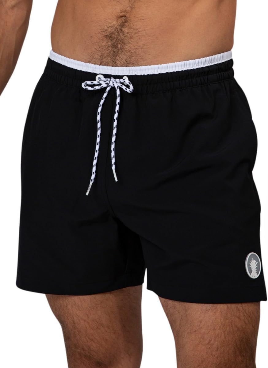Men’s 4-Way Stretch Swim Trunks Quick Dry Beach Shorts 5.5″ Inseam Mesh Liner - Picture 13 of 37