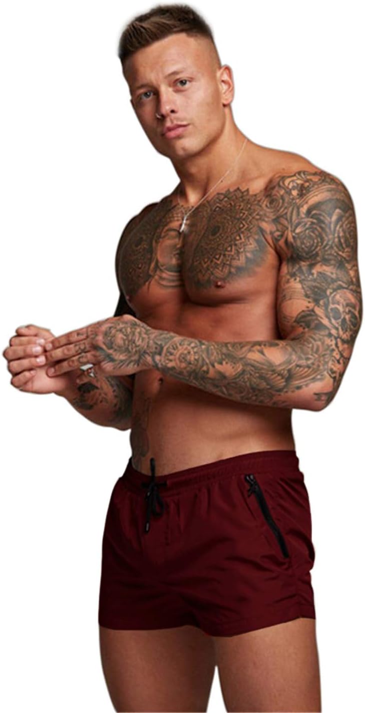 Mens Quick Dry Swim Trunks with Mesh Lining & Zipper Pockets Swim Shorts - Picture 14 of 33