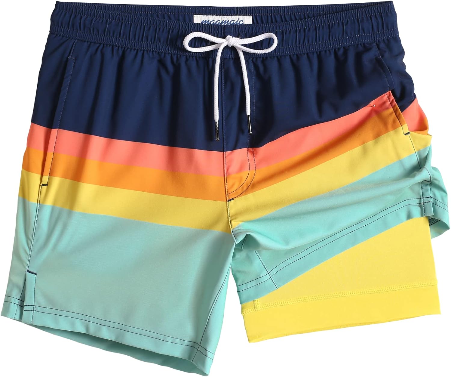 Herren Stretch Badeshorts Kompressionsfutter Badehose für Strandmode - Bild 19 von 48