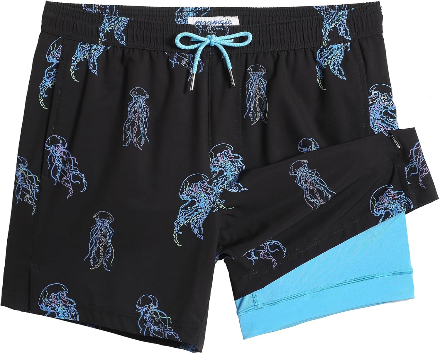 Herren Stretch Badeshorts Kompressionsfutter Badehose für Strandmode - Bild 20 von 48