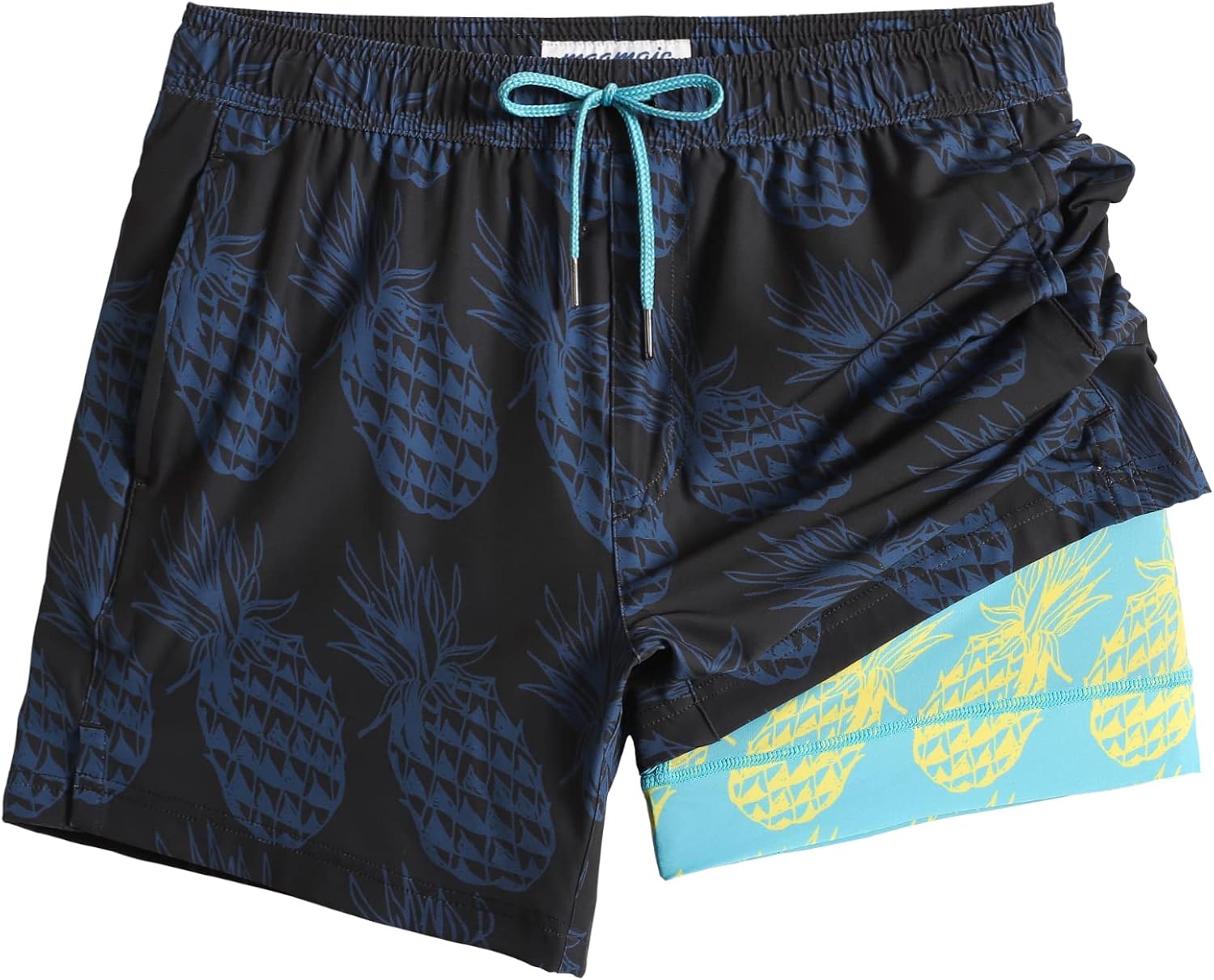 Herren Stretch Badeshorts Kompressionsfutter Badehose für Strandmode - Bild 24 von 48
