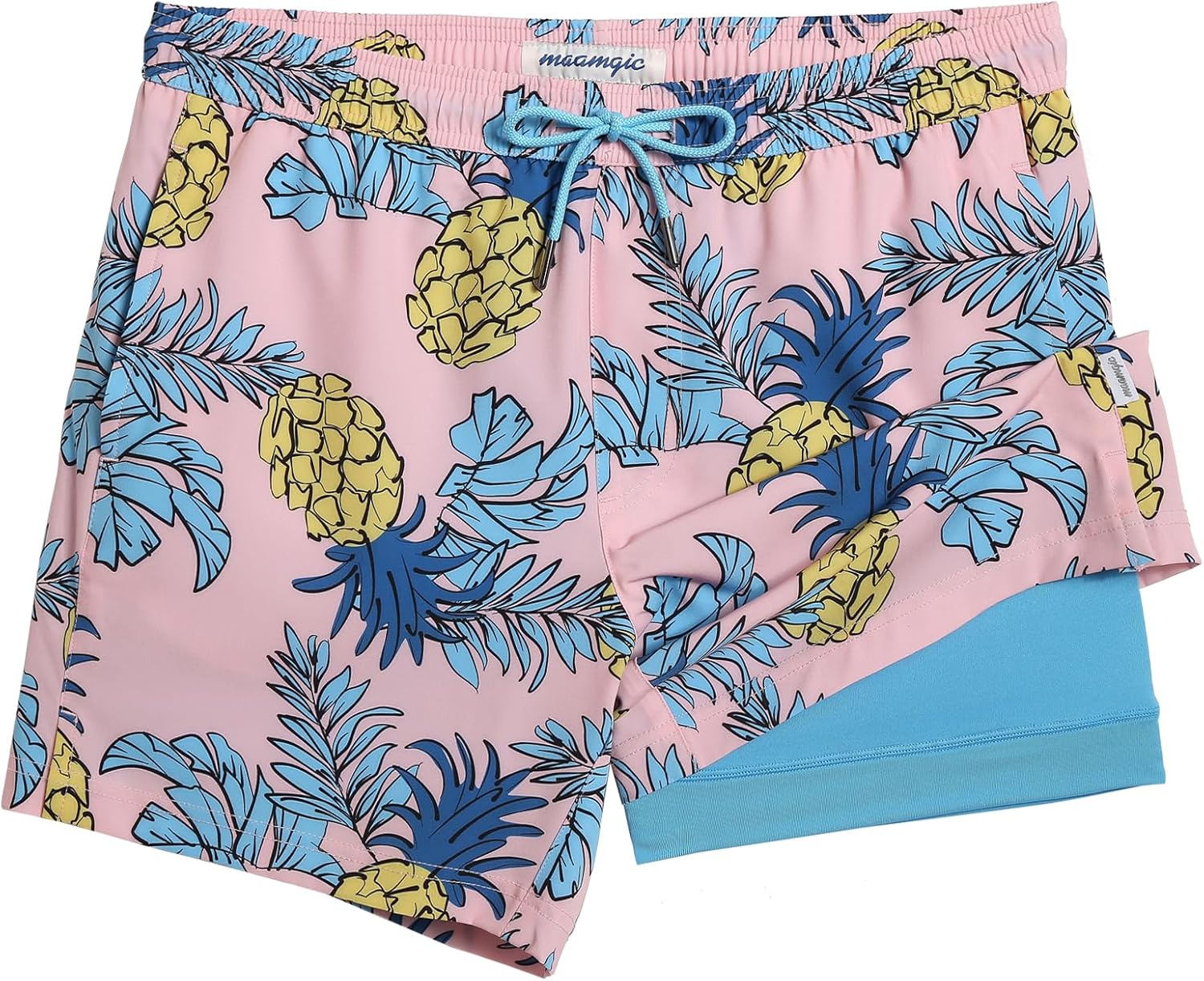 Herren Stretch Badeshorts Kompressionsfutter Badehose für Strandmode - Bild 32 von 48