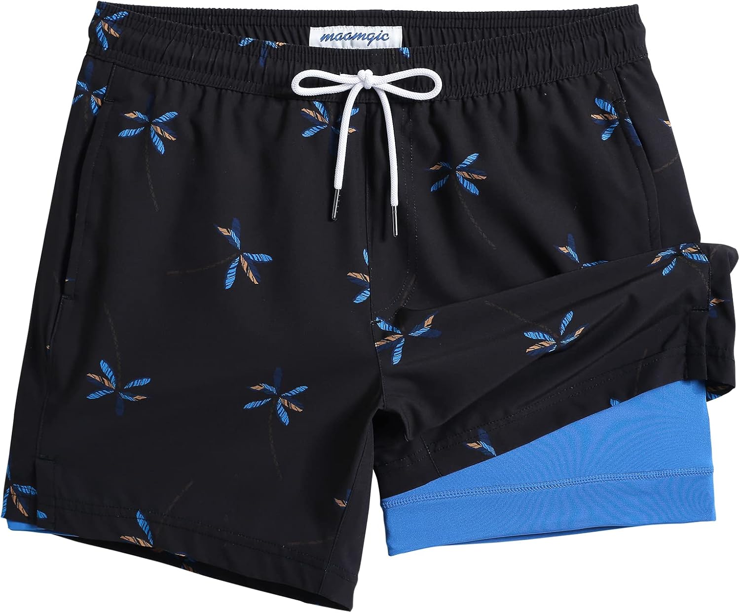 Herren Stretch Badeshorts Kompressionsfutter Badehose für Strandmode - Bild 36 von 48