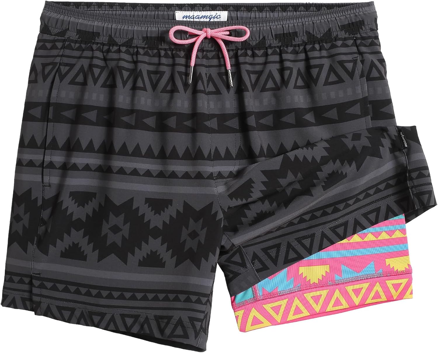 Herren Stretch Badeshorts Kompressionsfutter Badehose für Strandmode - Bild 37 von 48