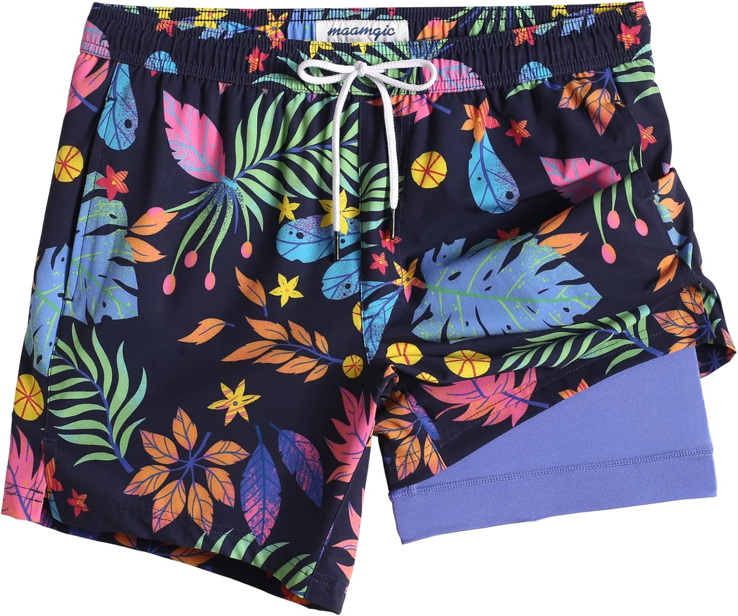 Herren Stretch Badeshorts Kompressionsfutter Badehose für Strandmode - Bild 40 von 48