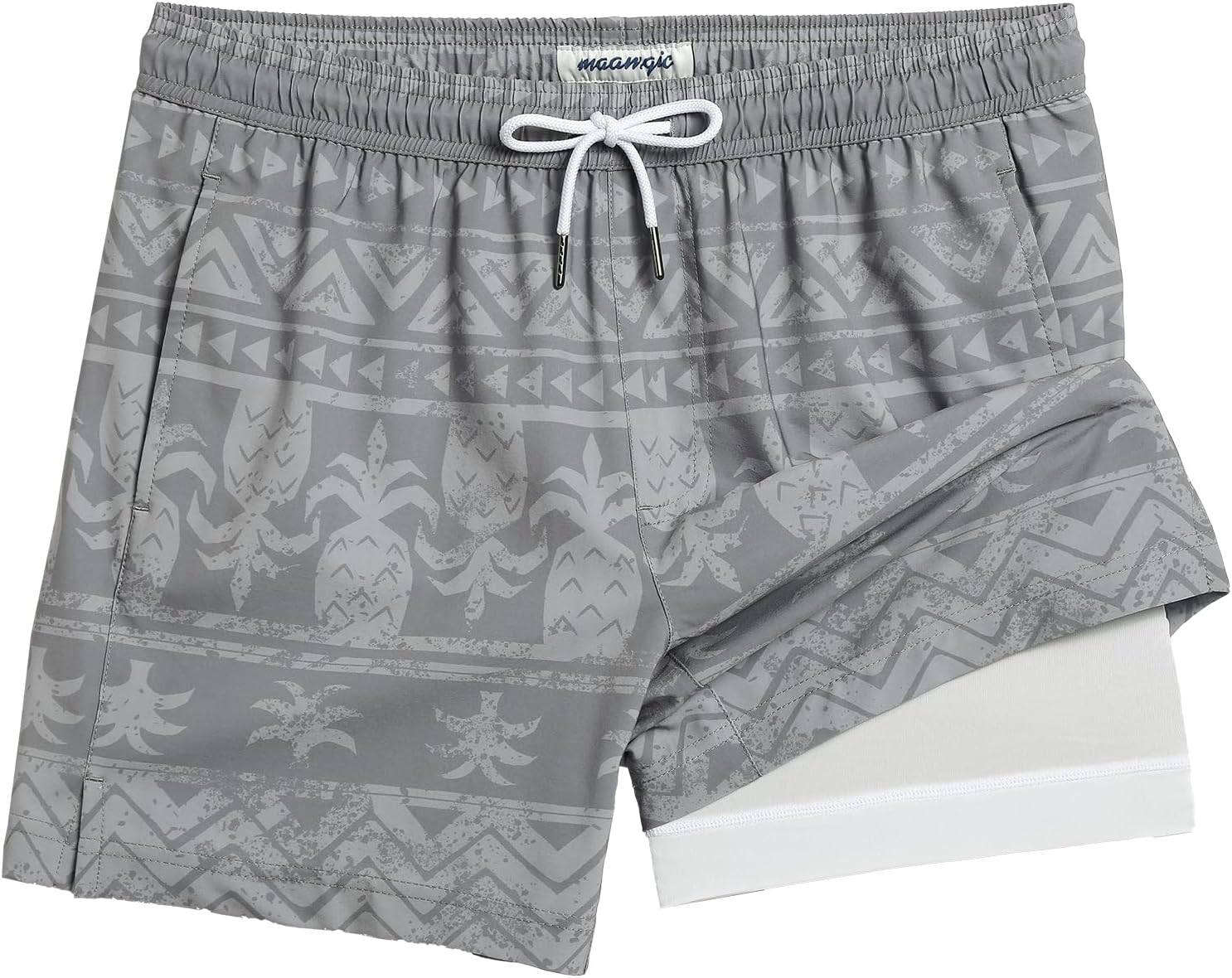 Herren Stretch Badeshorts Kompressionsfutter Badehose für Strandmode - Bild 41 von 48