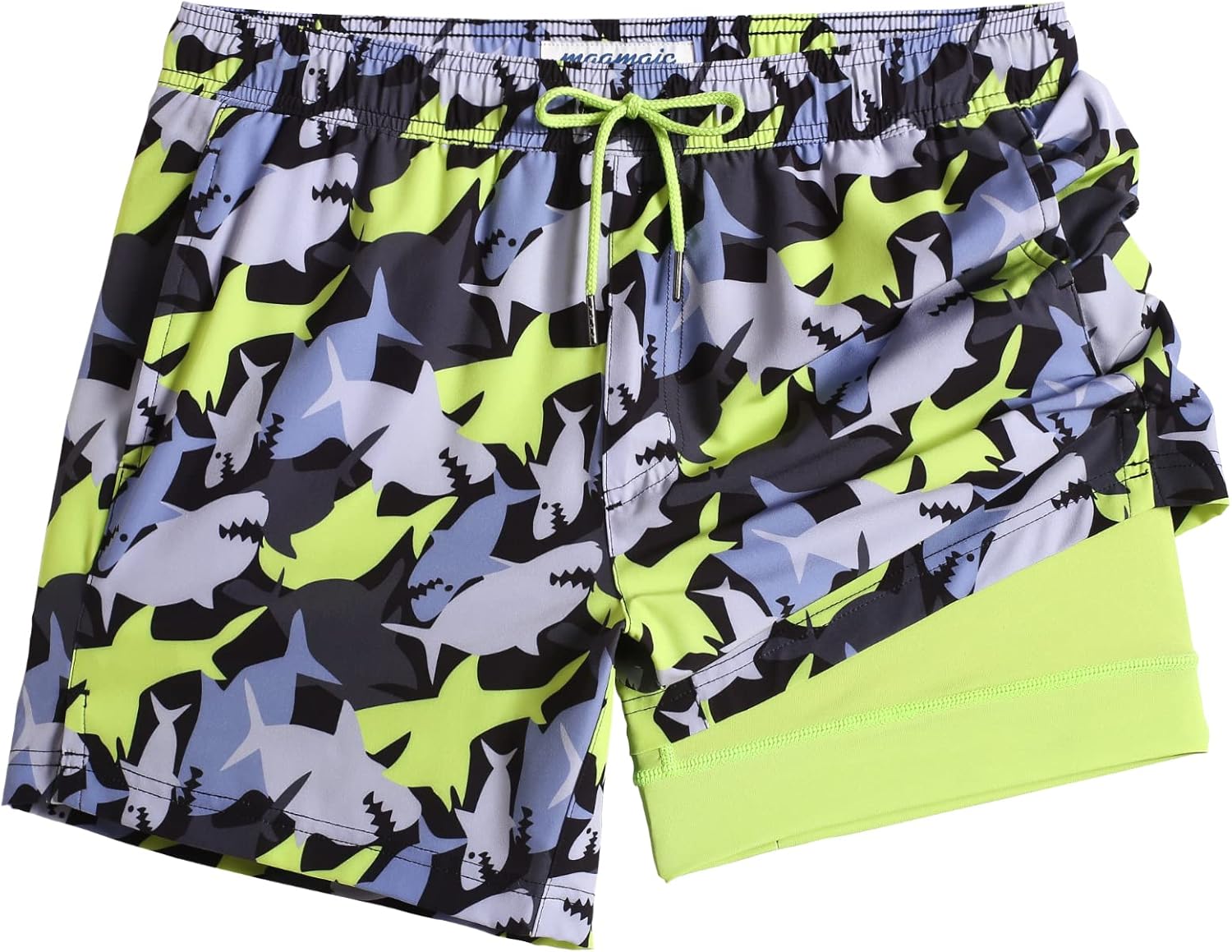 Herren Stretch Badeshorts Kompressionsfutter Badehose für Strandmode - Bild 42 von 48