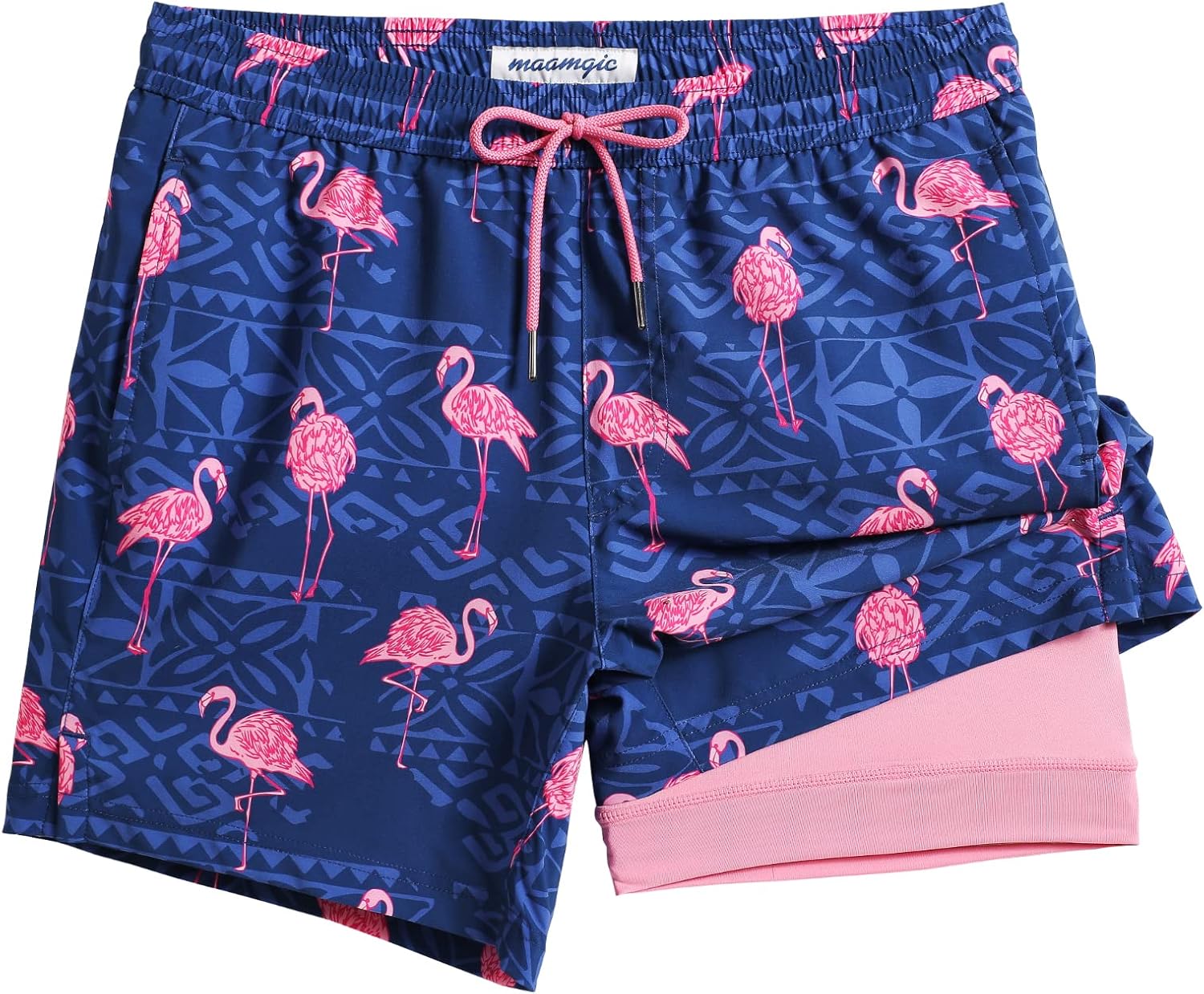 Herren Stretch Badeshorts Kompressionsfutter Badehose für Strandmode - Bild 47 von 48
