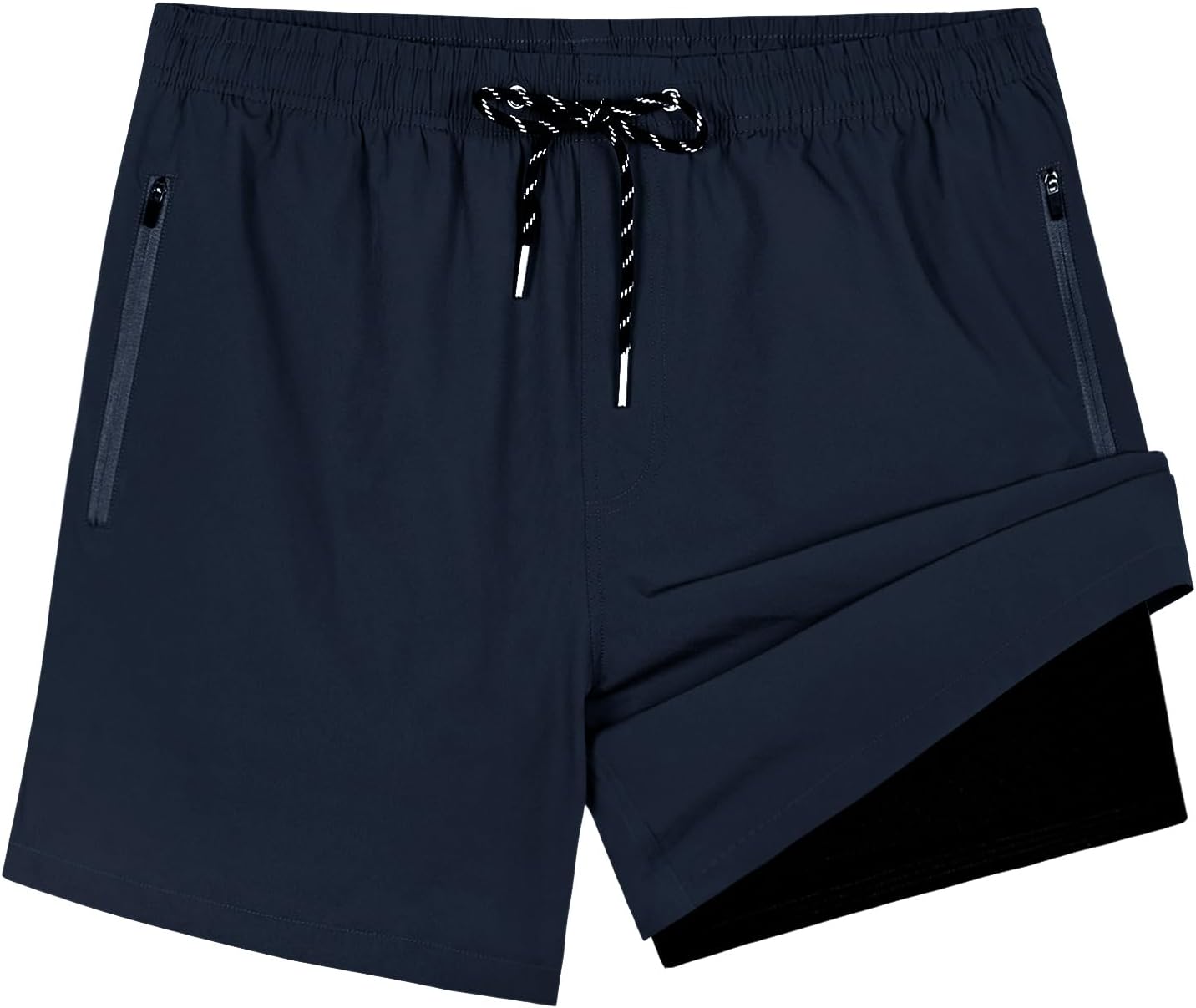 Men's Swim Trunks Quick Dry Compression Liner Bathing Suit with Pocket - Picture 44 of 55