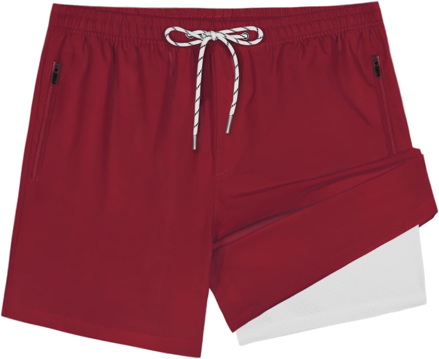 Men's Swim Trunks Quick Dry Compression Liner Bathing Suit with Pocket - Picture 46 of 55