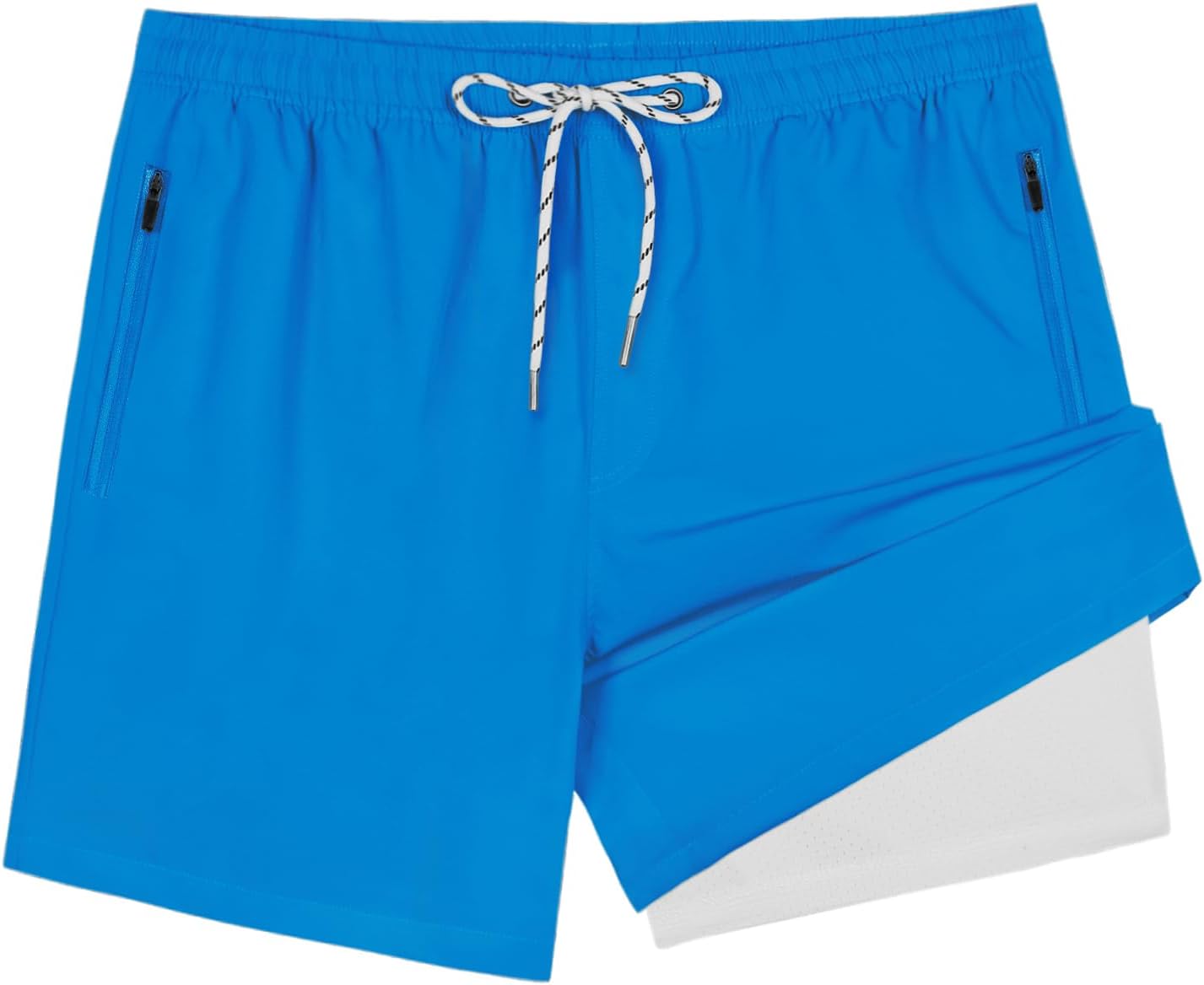 Men's Swim Trunks Quick Dry Compression Liner Bathing Suit with Pocket - Picture 47 of 55