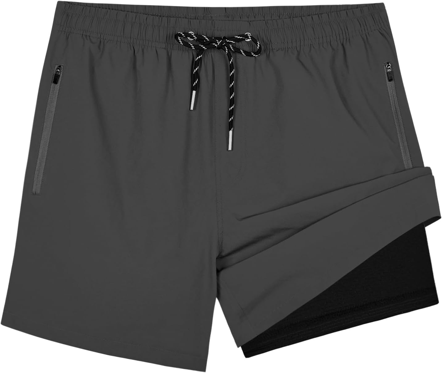Men's Swim Trunks Quick Dry Compression Liner Bathing Suit with Pocket - Picture 48 of 55