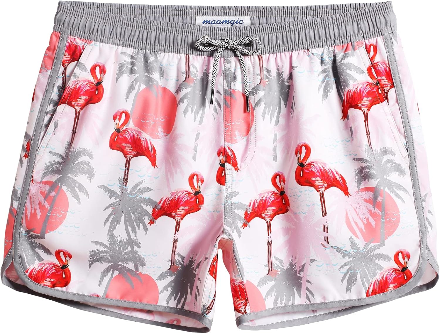 Herren Vintage Badehose kurz schnelltrocknend Boardshorts mit Netzfutter - Bild 13 von 49