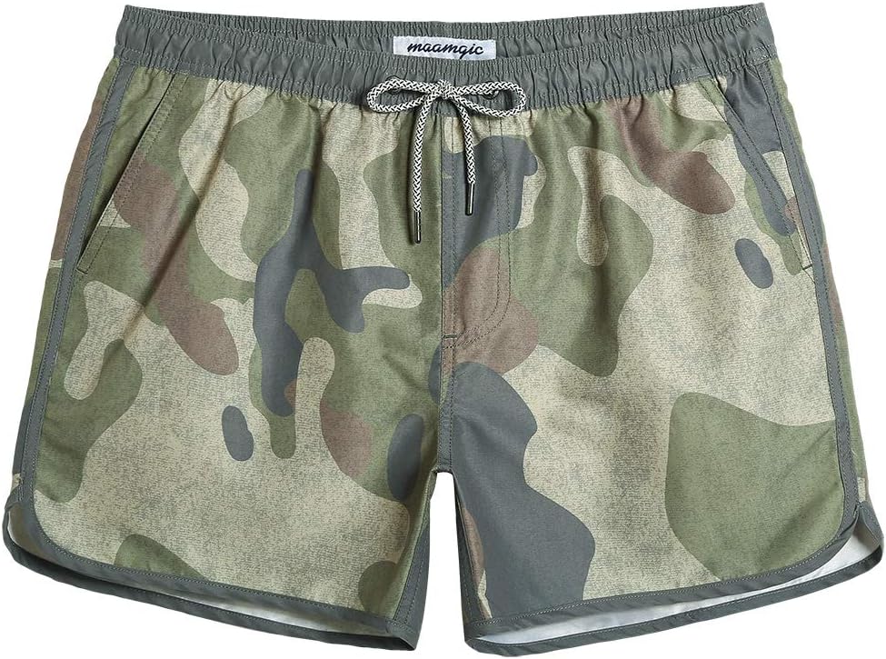 Herren Vintage Badehose kurz schnelltrocknend Boardshorts mit Netzfutter - Bild 14 von 49