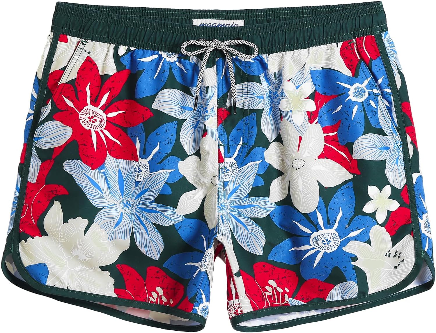 Herren Vintage Badehose kurz schnelltrocknend Boardshorts mit Netzfutter - Bild 20 von 49