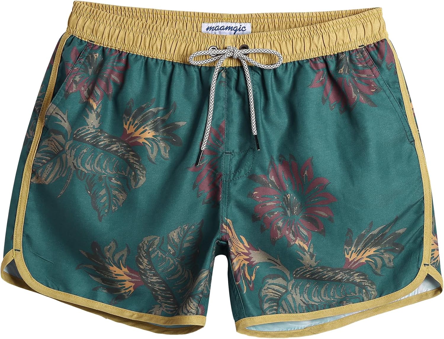 Herren Vintage Badehose kurz schnelltrocknend Boardshorts mit Netzfutter - Bild 22 von 49